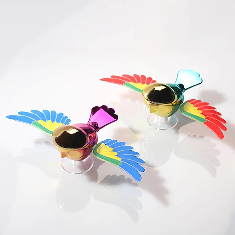 Colorful Bird Motorcycle & Car Ornament Waving Wings Flying Rearview Mirror Decoration Easy Installments for Vehicle Accessories