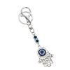 Devil Eye Keychain Rhinestone Heart Lock Peacock Car Key Chain Accessories Backpack Pendant Purse Bag Charm Keyring for Men Women
