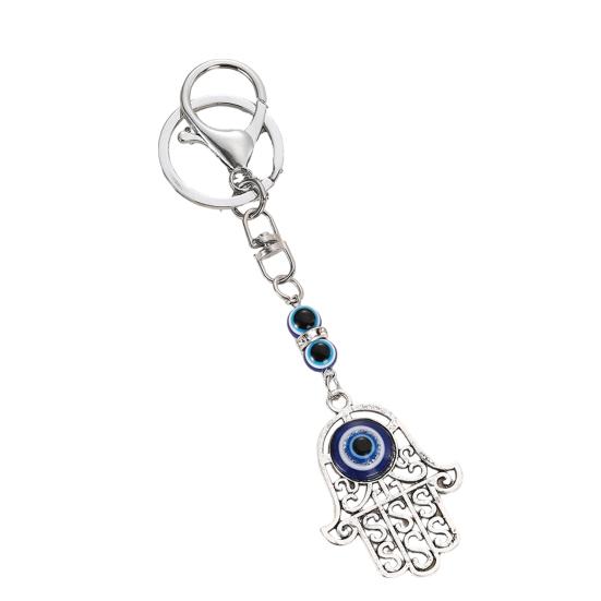 Devil Eye Keychain Rhinestone Heart Lock Peacock Car Key Chain Accessories Backpack Pendant Purse Bag Charm Keyring for Men Women