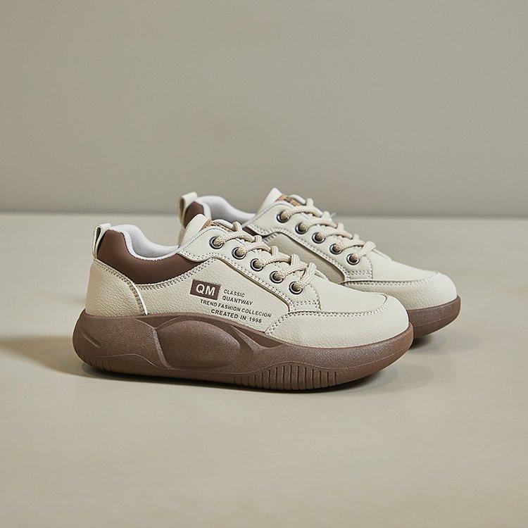 Thick-soled spring stepping on light casual shoes shit new non-slip soft-soled sports shoes 35 хаки