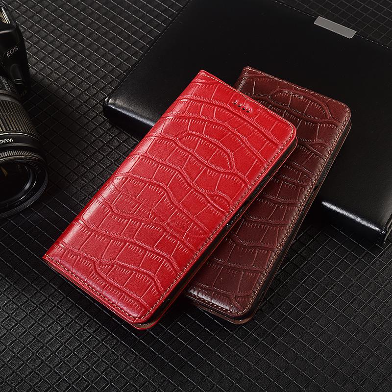 Crocodile Belly Genuine Leather Flip Case for Infinix Hot 20 20i 30 30i 40 40i 50 50i 60 60i Pro Plus Play NFC Wallet Cover Case