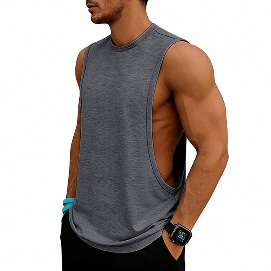 Men's Fashion Loose Fit Sleeveless Tank Top, Workout Training Basketball Gym Vests For Casual Athletic Wear