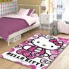 Cute Hello Kitty Cartoon Print Rug, Non-slip and Stain-resistant, Perfect for Bedroom and Living Room Home Decor.