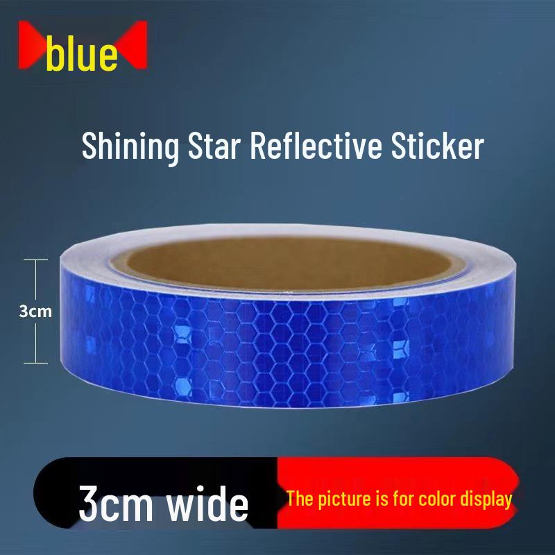 1cm Reflective Sticker for Bicycles, Cars, & Helmets - Luminous Warning Strip