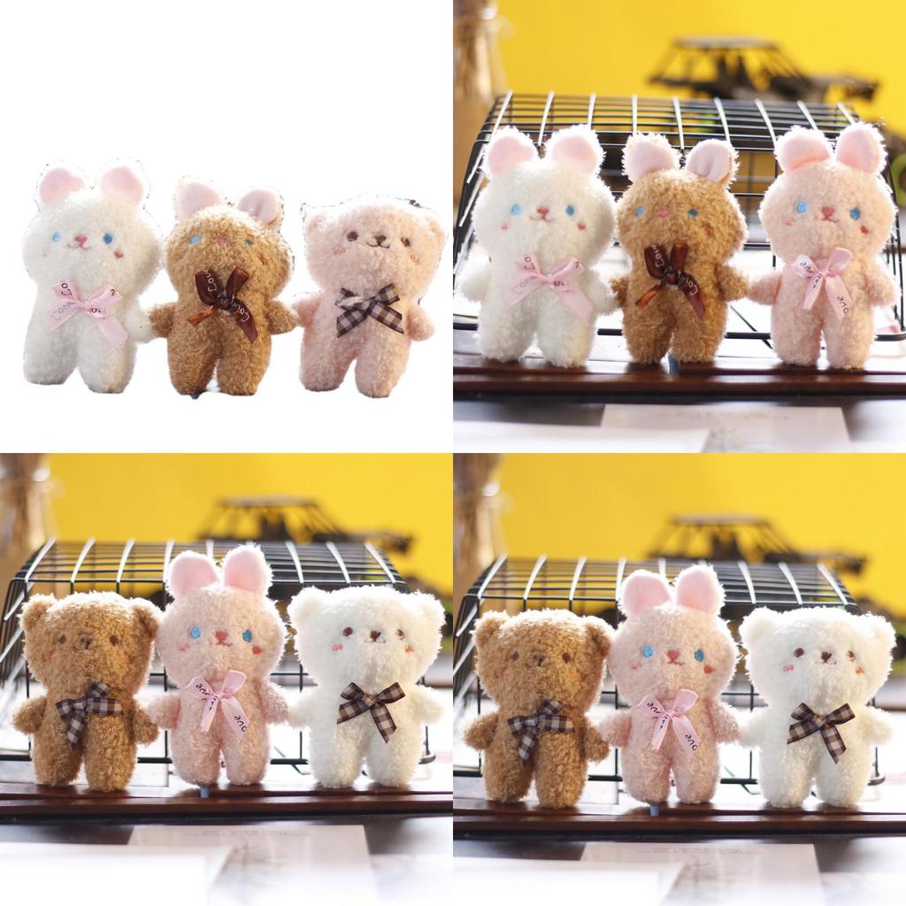 Adorable Teddy Bear Plush Keychain Cute Stuffed Animal Bag Accessory 10cm