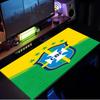 Brazilian Football Federation Emblem mouse pad, rubber base, esports desk mat, mouse pad for gamers and office use, gaming desk , easy to clean mat