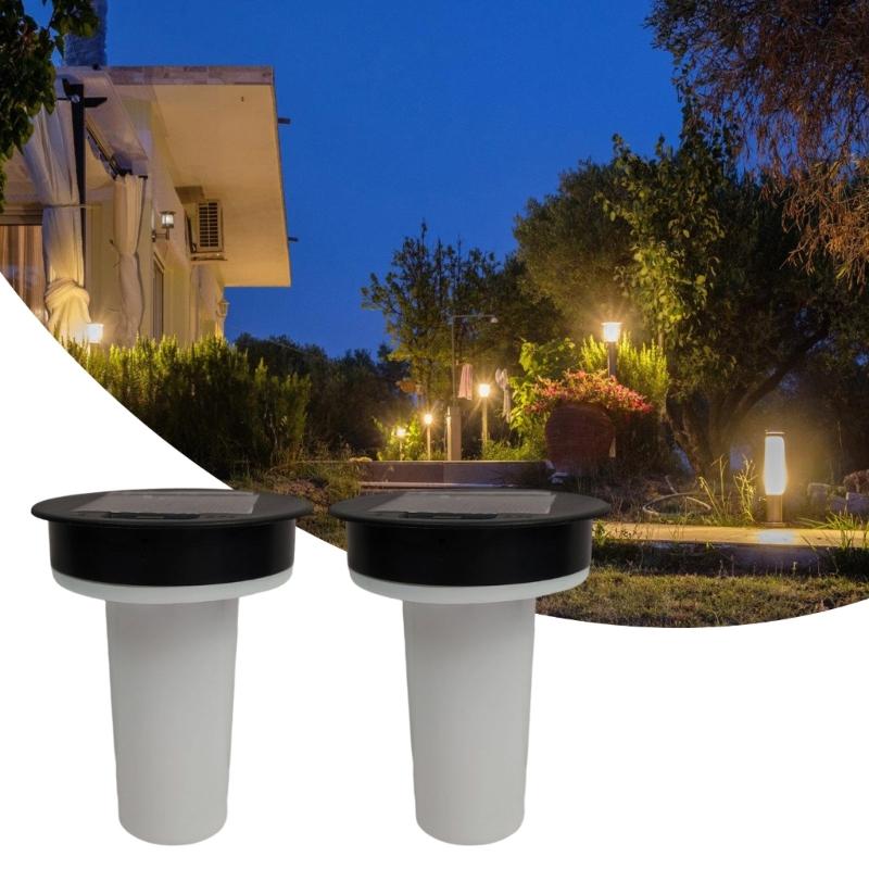2Pcs Waterproof Outdoor Solar Light Simulation Flame Solar Light Panel Lid Caps China Mainland