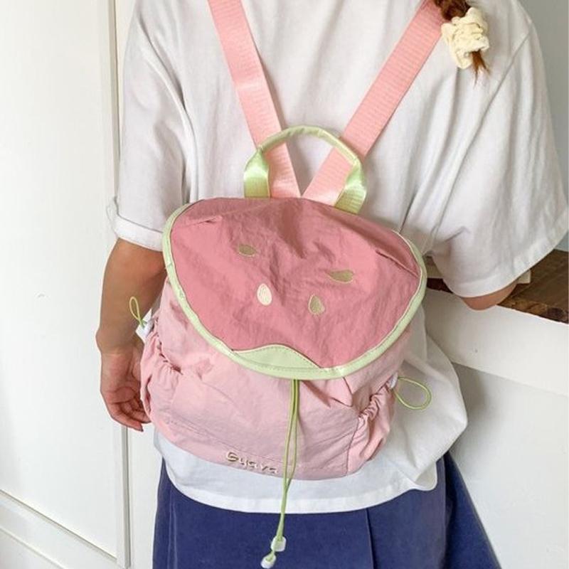 

Ladies Backpack Japanese Carto Fruit Cute Kawaii Sweet Casual Simple Versatile Preppy Style Portable Large Capacity Schoolbag