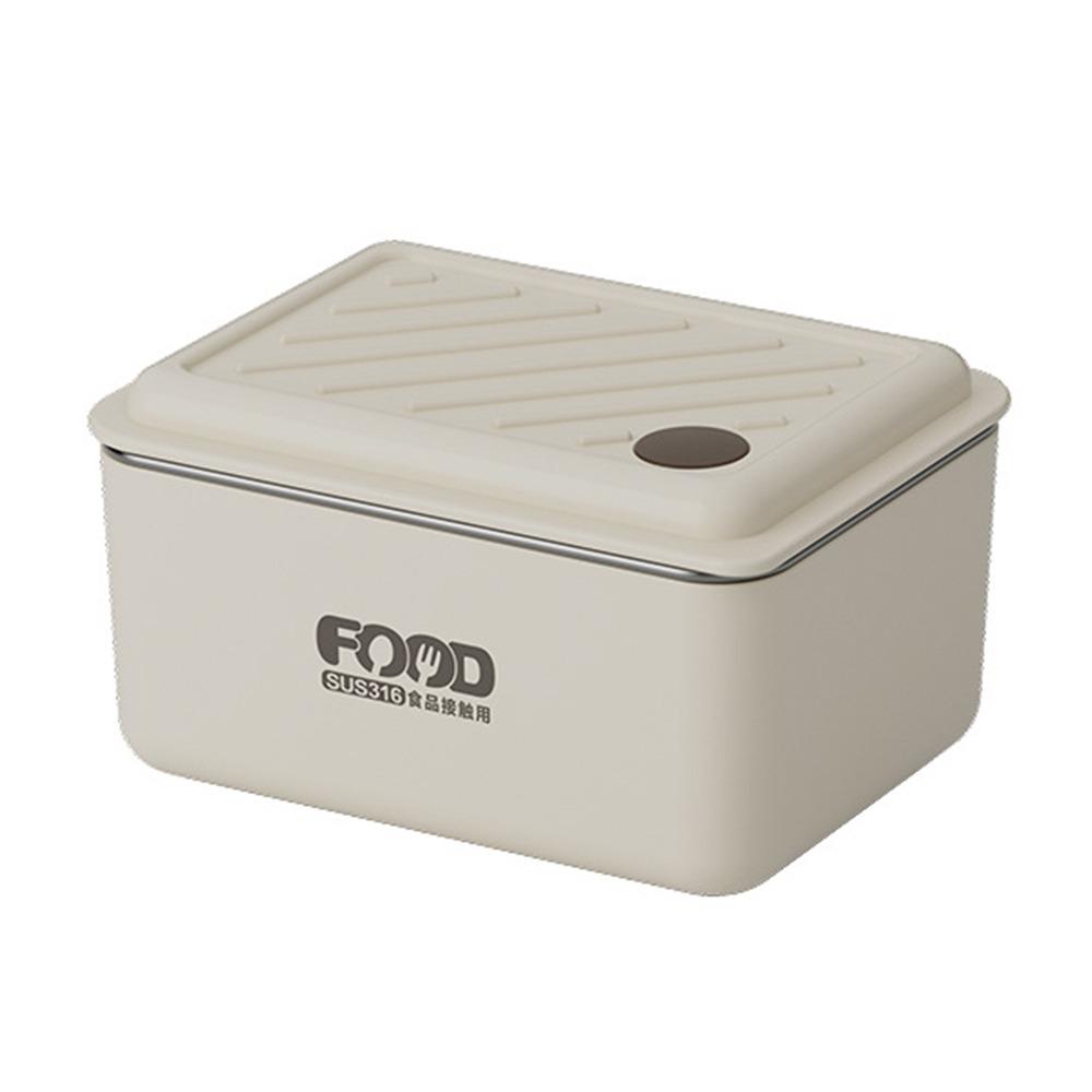 Rectangle Heat Preservation Lunch Box 316 Stainless Steel Microwavable Bento Box  Go To School