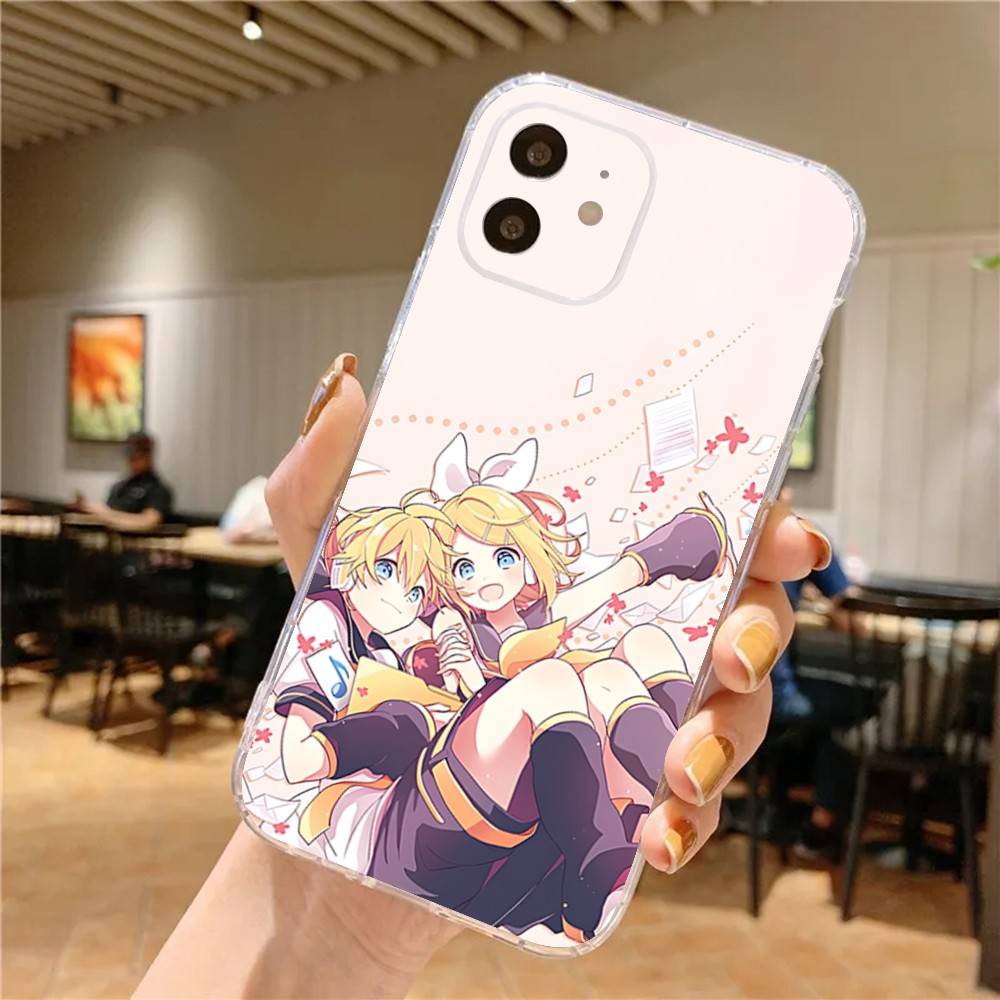 Rin K-KagamineS Len Phone Case For iPhone 17,16,15,14,13,12,11 Pro,Max,Plus,X,XS,XR,SE4,E Mini Transparent Soft Cover