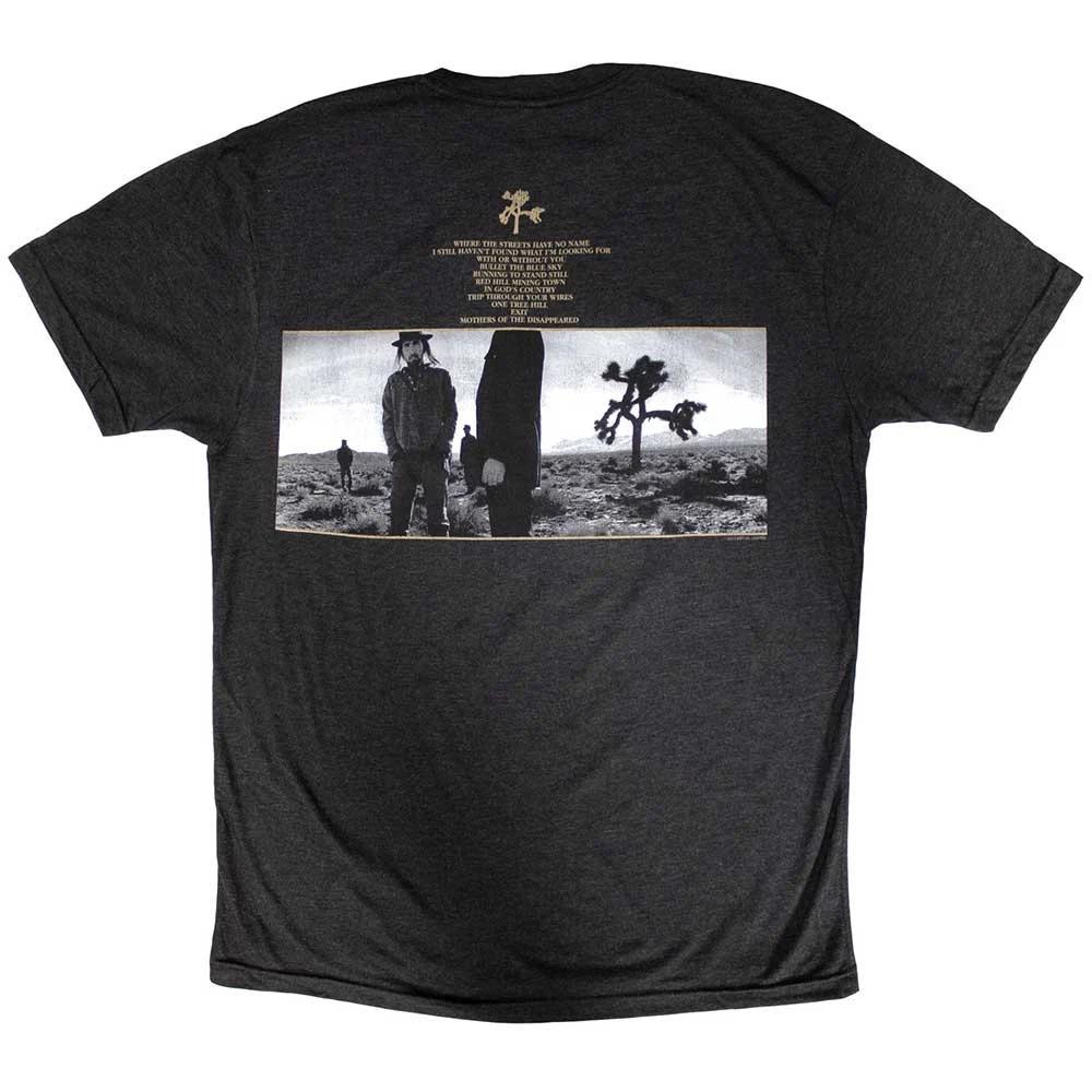U2 Unisex TShirt Joshua Tree Dates 2017 Grey Back Print ExTour M