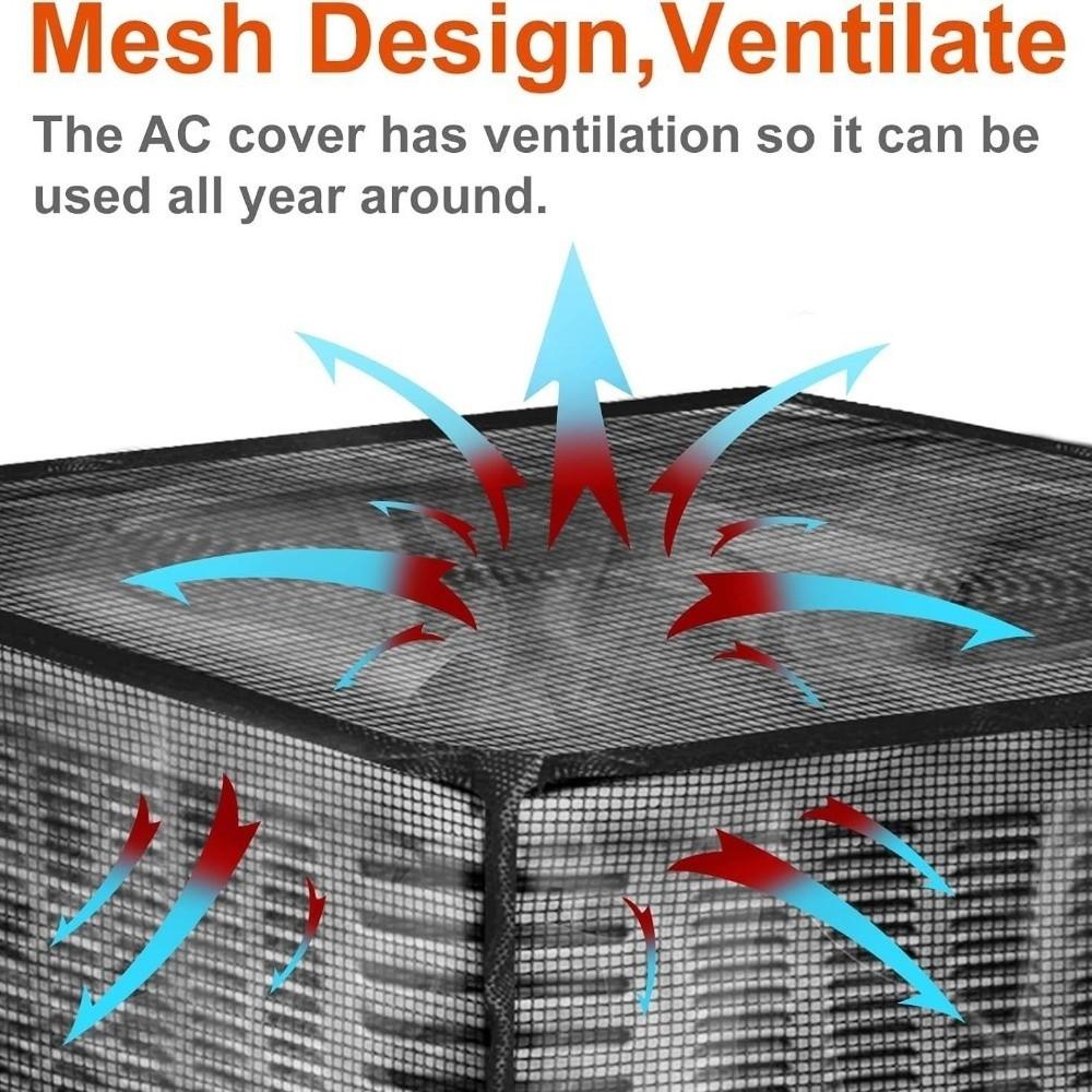 Weather Resistant AC Unit Cover Breathable Protective Mesh Cover Air Conditioner Cover Outdoor