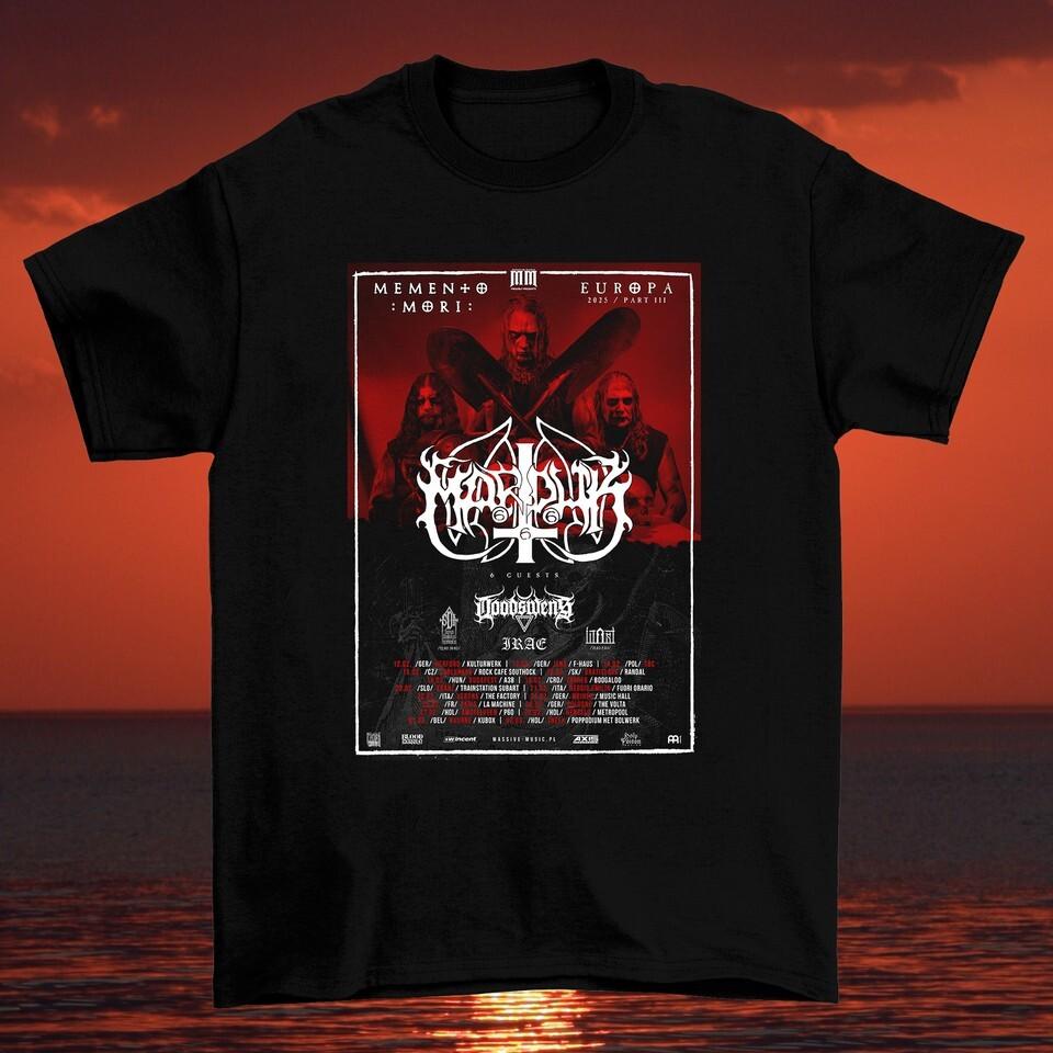 Футболка Marduk Band Memento Mori Europa 2025 Полный размер S-5XL S разноцветный