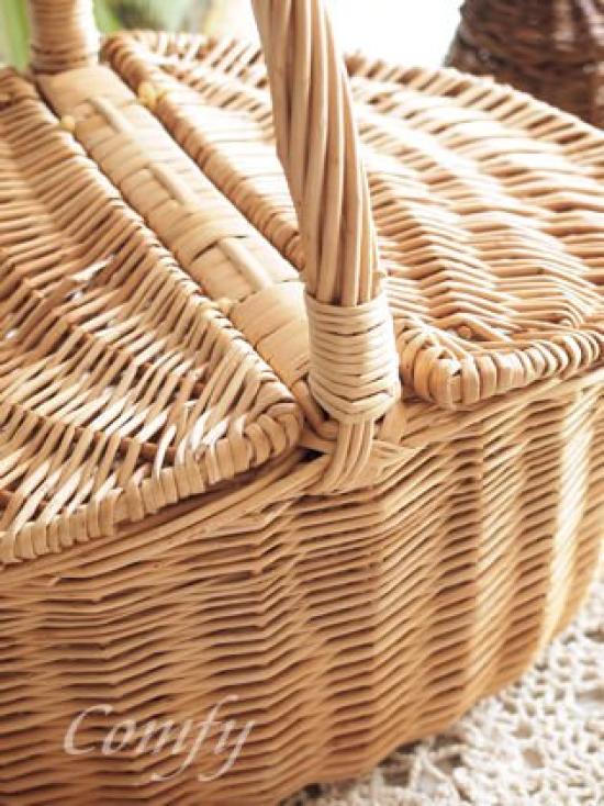 Posh Living Wicker Basket 10580 Natural W33 X D24 X H32(17)cm