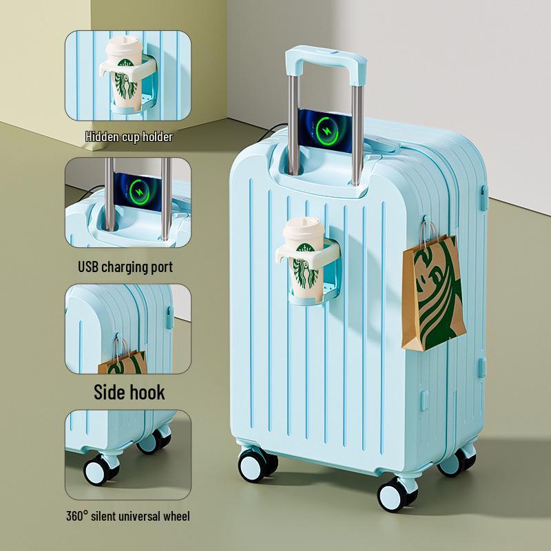 20-calowa walizka kabinowa na kółkach o dużej pojemności, z wytrzymałym zamkiem błyskawicznym, konstrukcją odporną na upadki i zamkiem szyfrowym