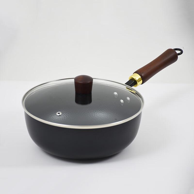 Lao Liang Kou 24cm Wrought Iron Fish Scale Milk Pot with Lid