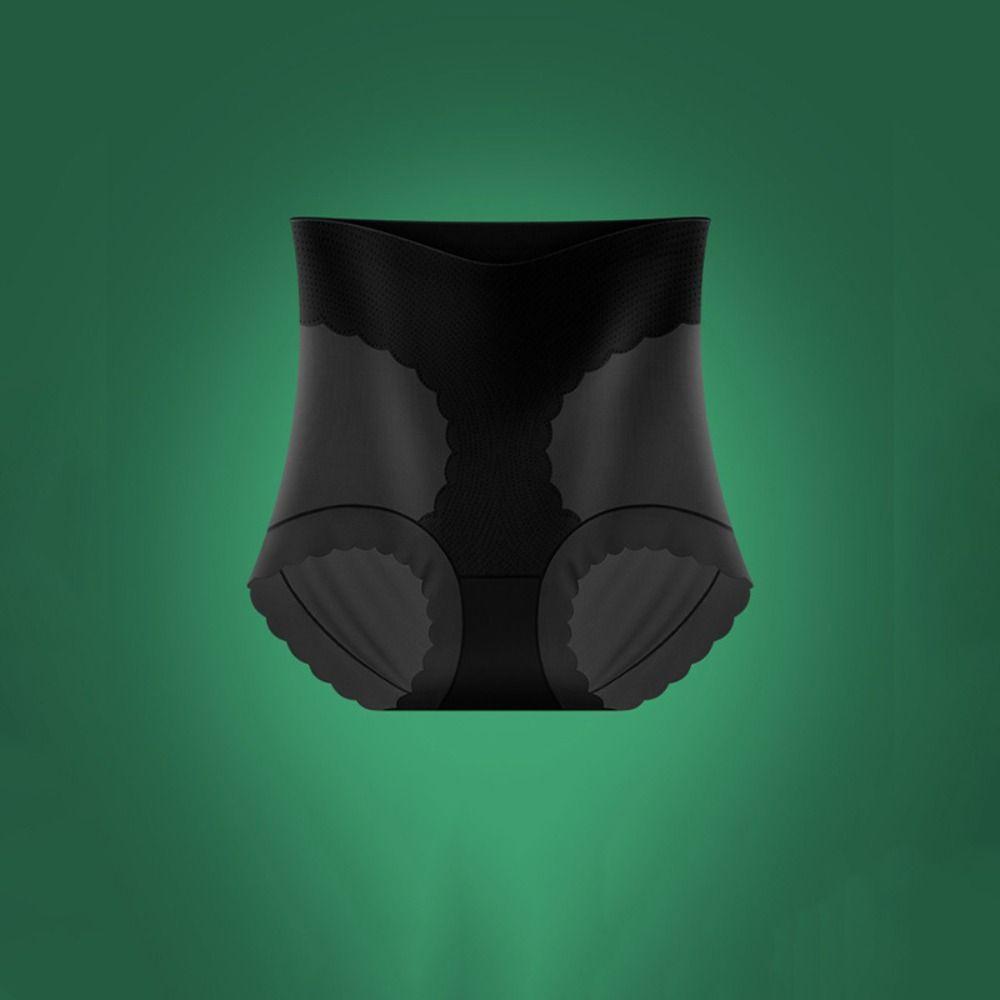 High Waist Tummy Control Underwear Ice Silk Butt Lifting Panties Slimming Shapewear Female