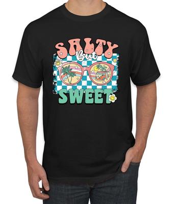 Retro Salty But Sweet Sunglasses Van Checkered Men T- Shirt