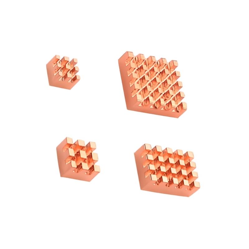 Effizientes Kühlpad Kupfer-Kühlkörper 4er-Pack für RPI 4B-Kühlung Lange Nutzungsdauer für Entwicklungsboard