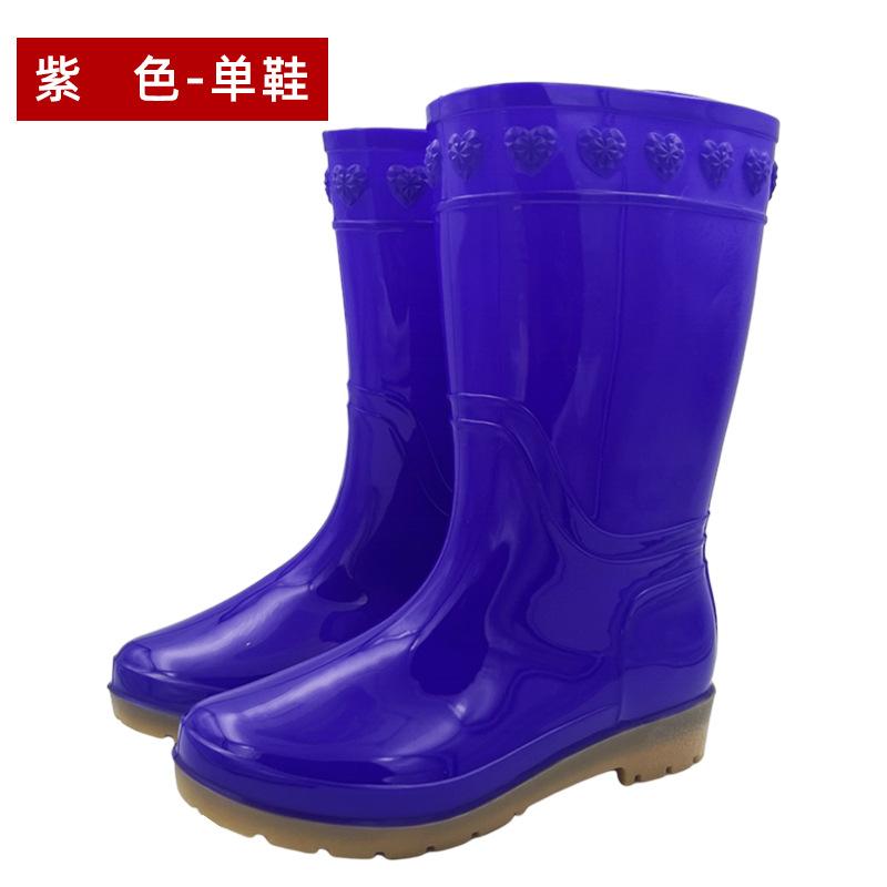 

Женские модные непромокаемые ботинки, нескользящие, со средней высотой голенища, из ПВХ, мягкие, водонепроницаемые, цельнолитые, для овощного рынка, кухни, женские 41