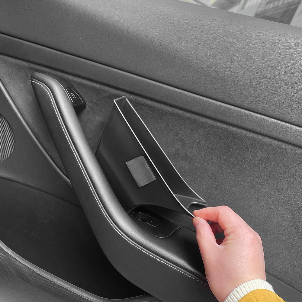 For Tesla Model 3 2017-2024 Model Y 2020-2024 Door Handle Storage Box Interior Accessories Inner Handle Organizer Phone Holder