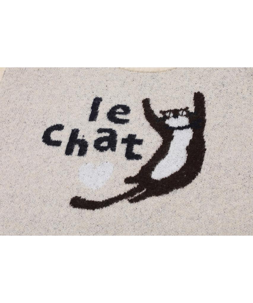 CPGN STUDIO Le Chat Pullover Knit Cream