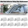 4/8/12pcs Car Wind Rain Deflector Fitting Clips Steel Car Rain Eyebrow Clip Replacement Auto Accessories For Heko G3