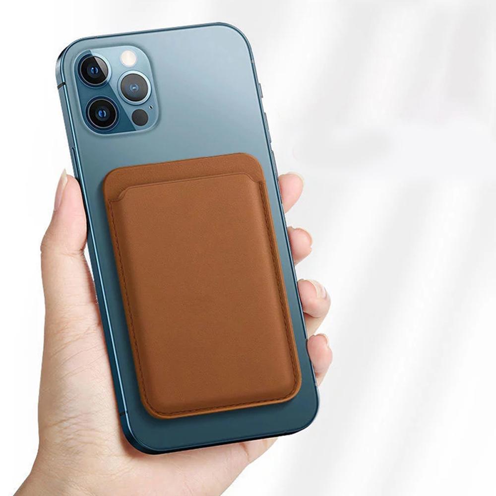 Handyhülle Leder Handy-Kartenhalter Magnetische Hülle Handy-Geldbörse Kartenfach Magnetischer Kartenhalter