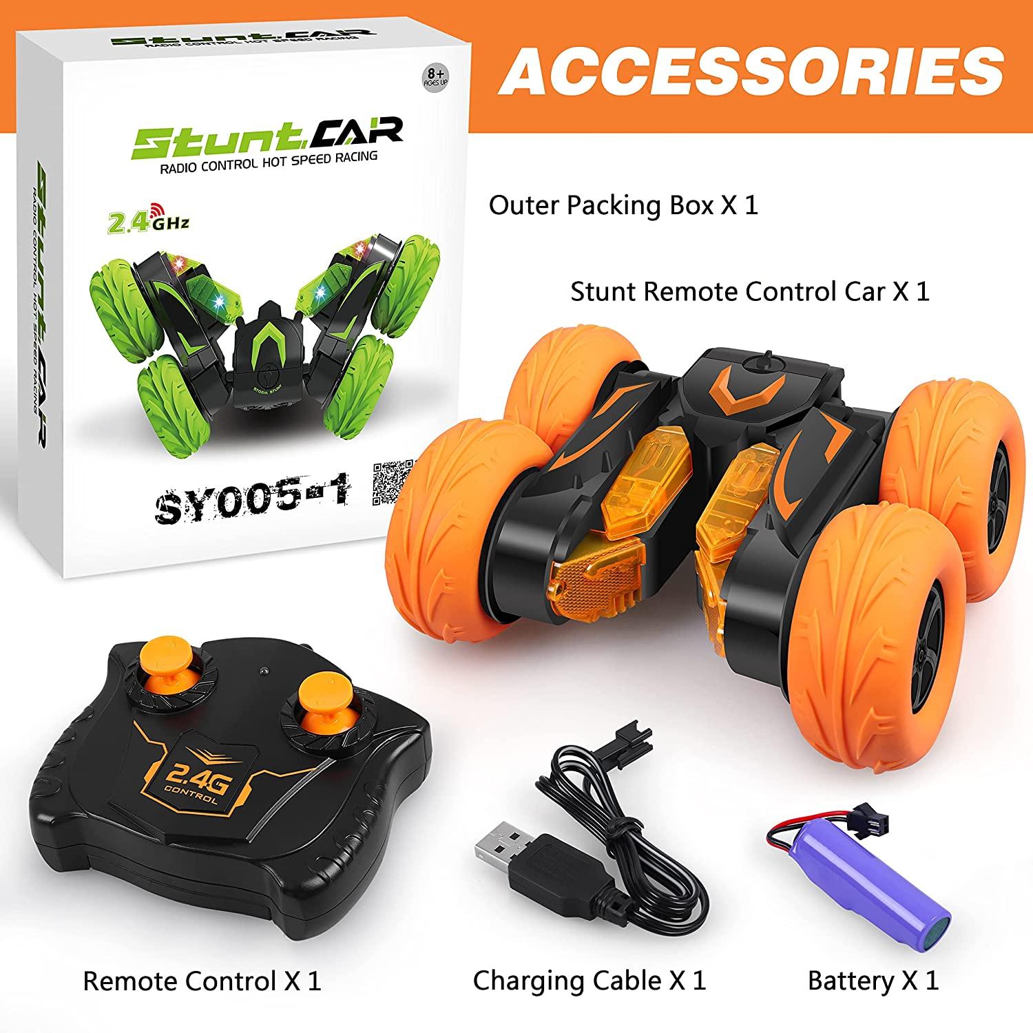 

Электрическая соревновательная радиоуправляемая игрушка-каскадер, машина с дистанционным управлением, двустороннее вращение на 360°, высокоскоростной внедорожник с полным приводом, для детей 6, 7, 8, 9, 10, 11, 12 лет 16.5x13.5x6.5cm оранжевый