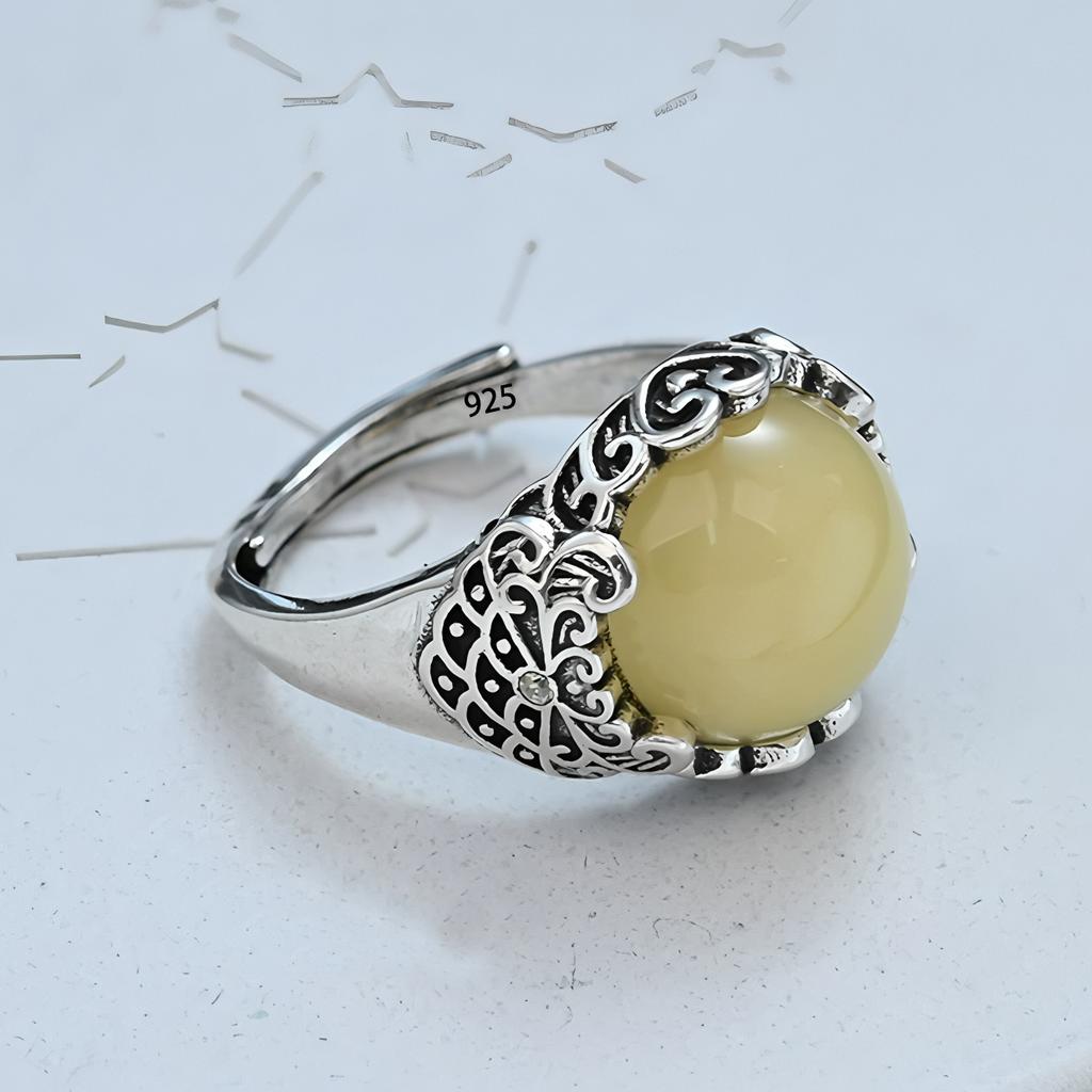 PANJBJ 925 Sterling Silver Four-pointed Star Shining Zircon Ring High-end Personalized Opening Adjustable Jewelry
