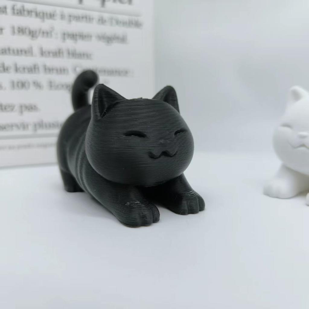 3D Printing Super Cute Creative Simulation Small Fat Cat Statue Ornament, Fashionable Creative Cat Statue, Desktop Decoration