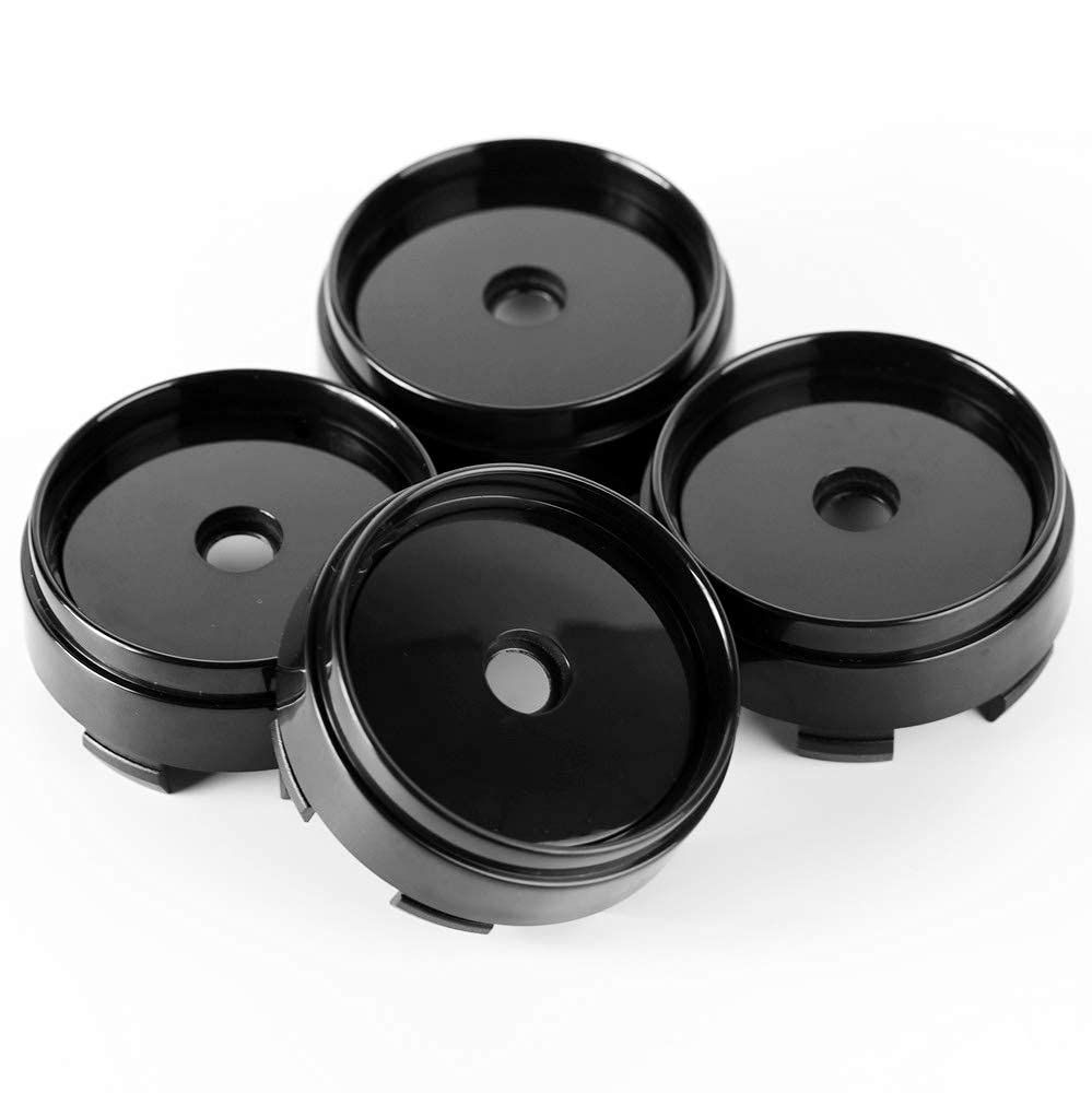 Rhinotuning DIY Wheel Center Caps, Set of 4 (Black, 66.5mm Outer Diameter / 63mm Inner Diameter)