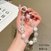 New Ins Style Short Beaded Bowknot Wrist Strap Chain Universal Bracelet Phone Pendant for Women