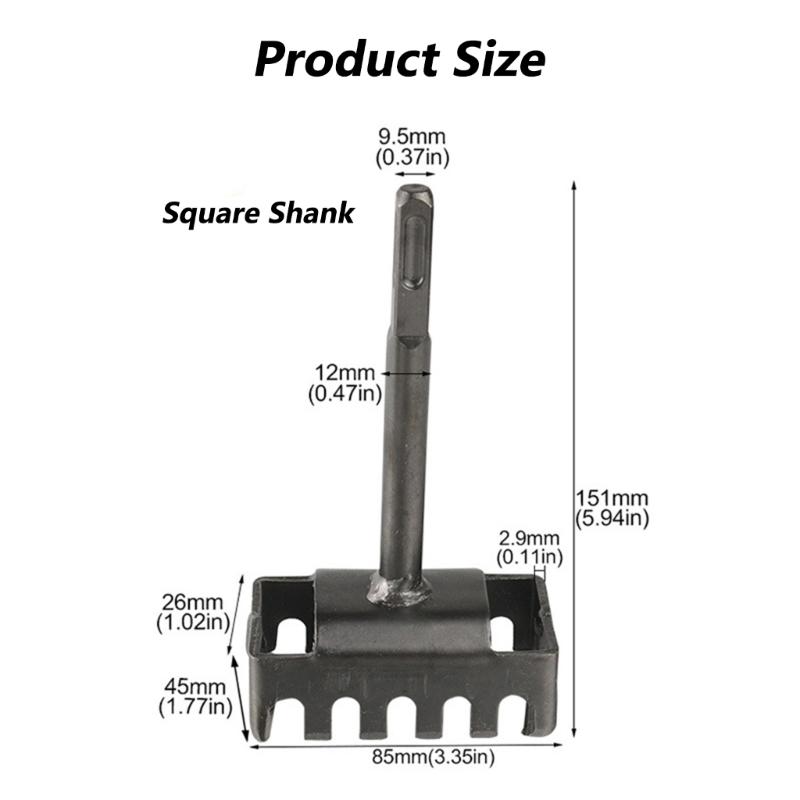Professional Electrical Box Puncher with Square Shank Square Hole Punching Slotting Tool For Quick Socket Installation