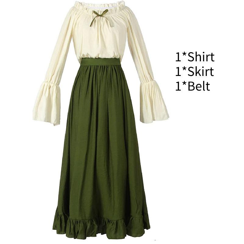 

Medieval Womens Renaissance Dress Cosplay Costumes Vintage Outfit Elastane XL