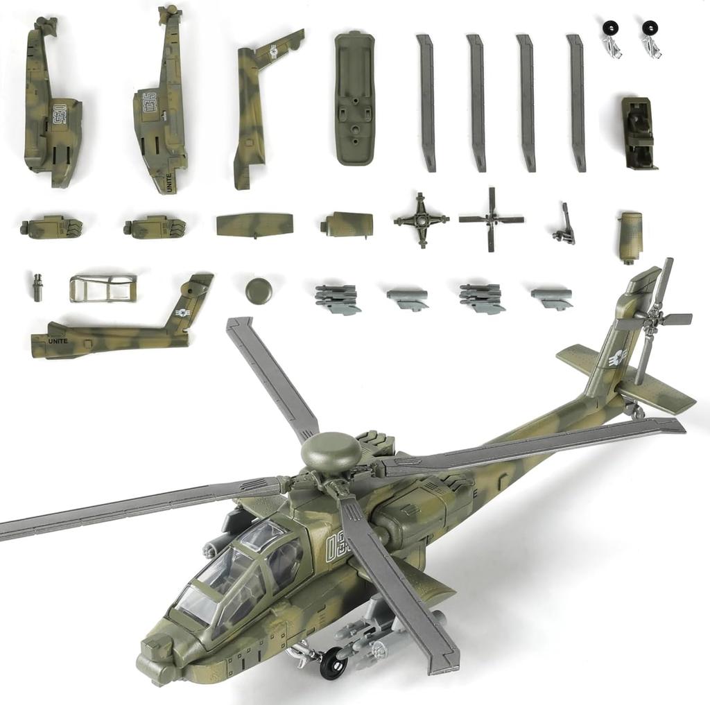 1/72 Scale Plastic DIY Assembly Model Military Plane Collection AH-64 Fighter US Apache Armed Helicopter Aircraft Toys