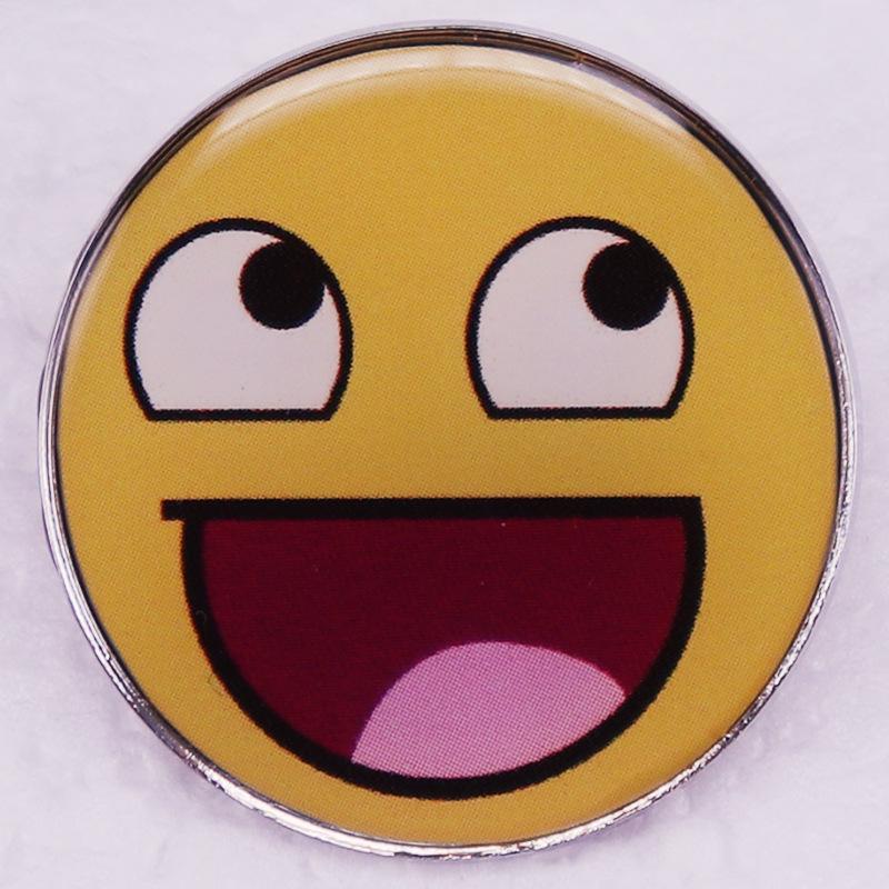 

Yellow Smiley Emoji Mood Badge Brooch