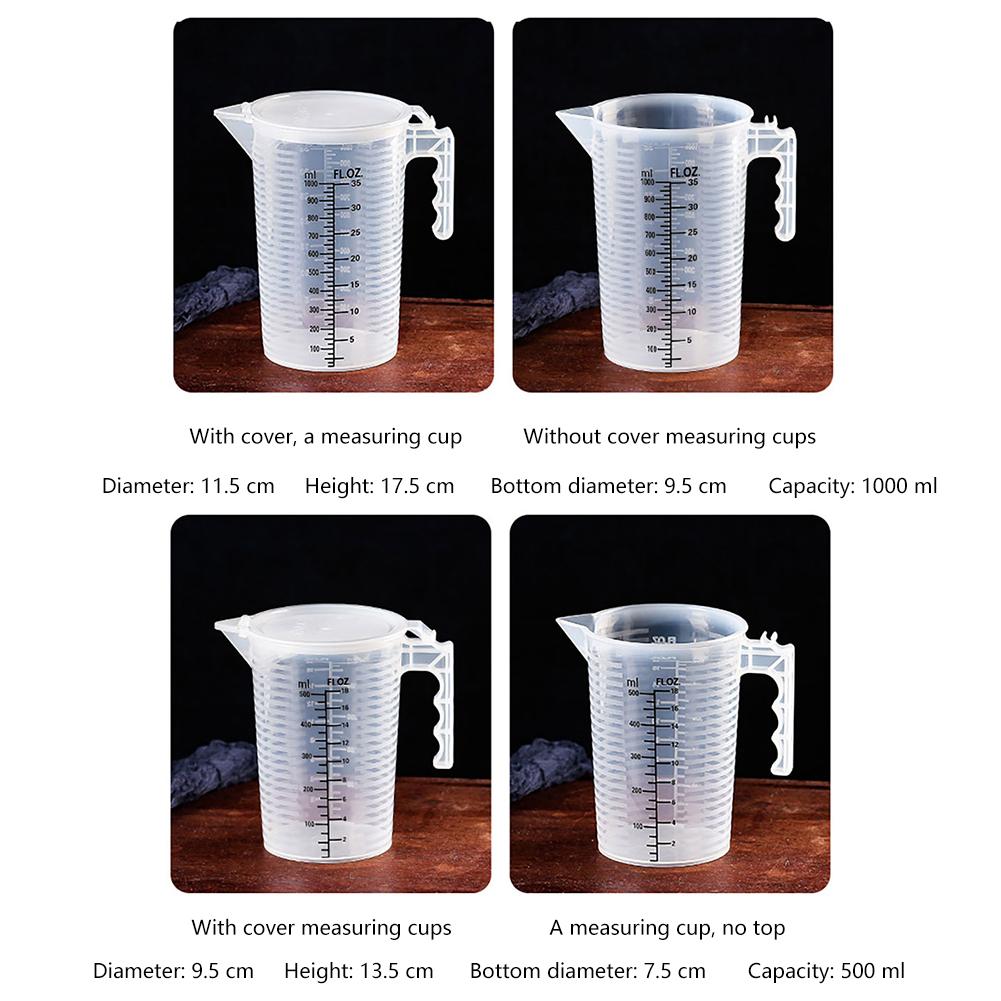 Plastic Measuring Cup 500/1000/2000/5000Ml Thickening Food Grade Graduated Cup Transparent Kitchen Experimental Measuring Cup