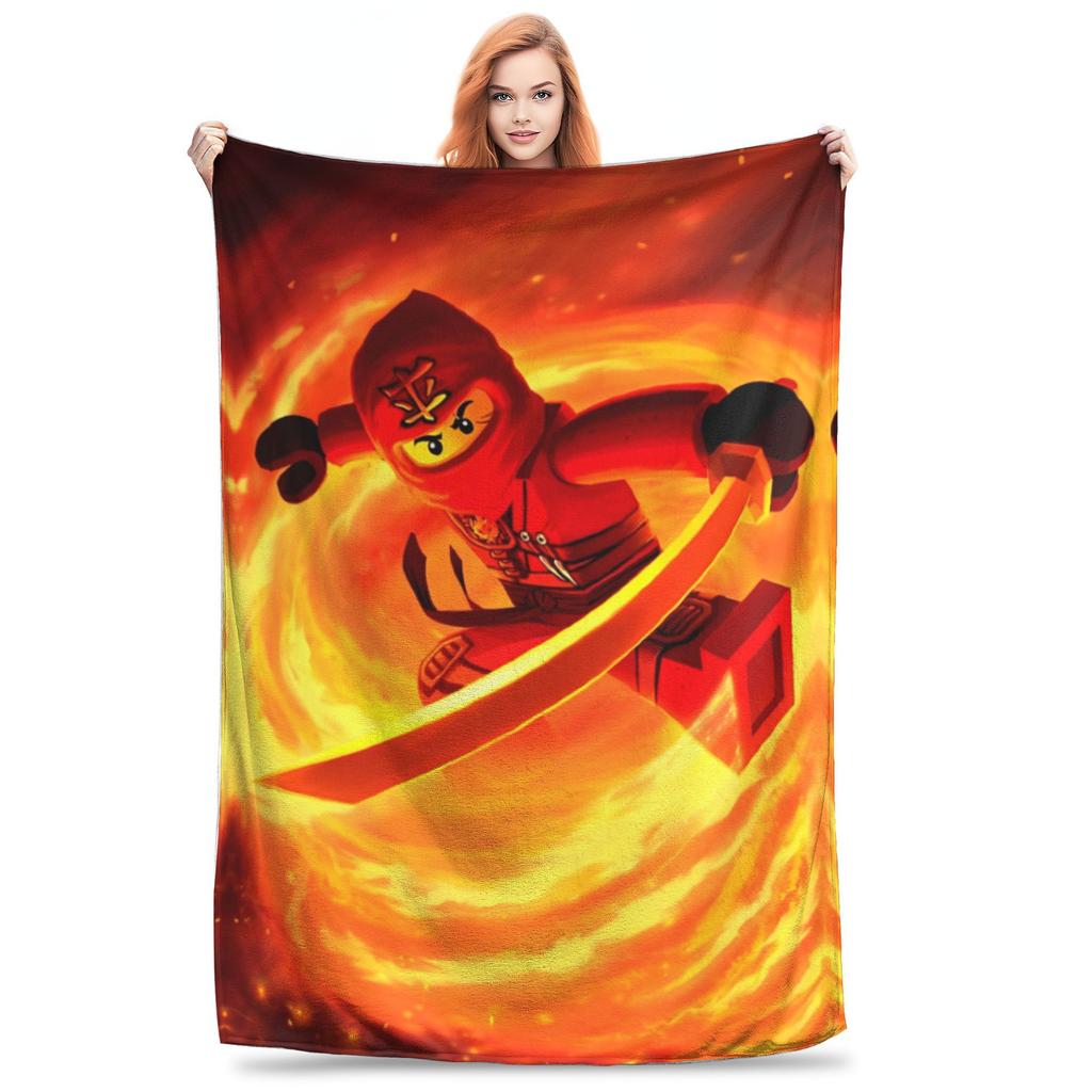 Ninjagos Blanket Cover  Flannel Throw Blankets Airplane Travel Decoration Ultra-Soft Warm Bedspreads