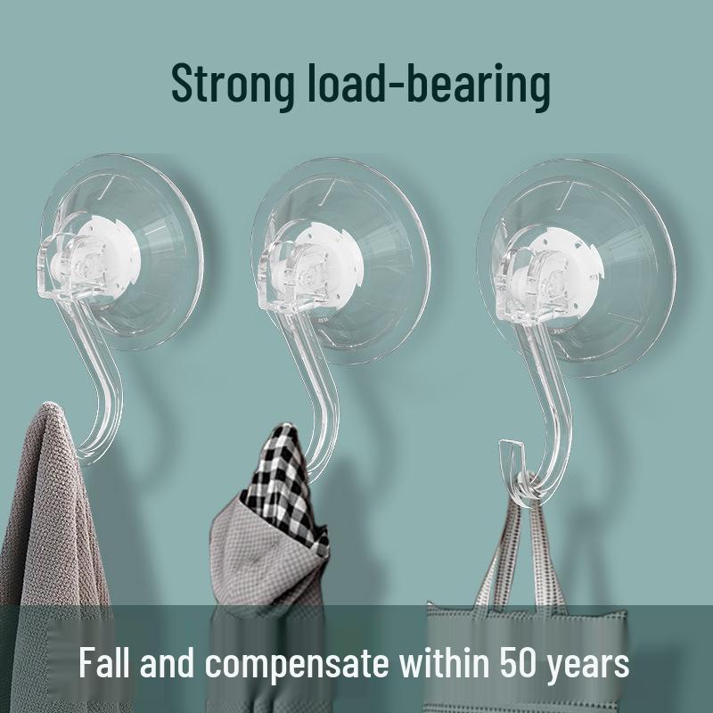 Strong Adhesive Suction Cup Hook for Key and Hat Storage, No-Drilling Needed
