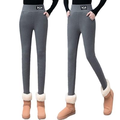 Wear Tight Leggings for Girls In Autumn and Winter New High-waisted Slim Plus Velvet Thickened Small Feet Pencil Pants