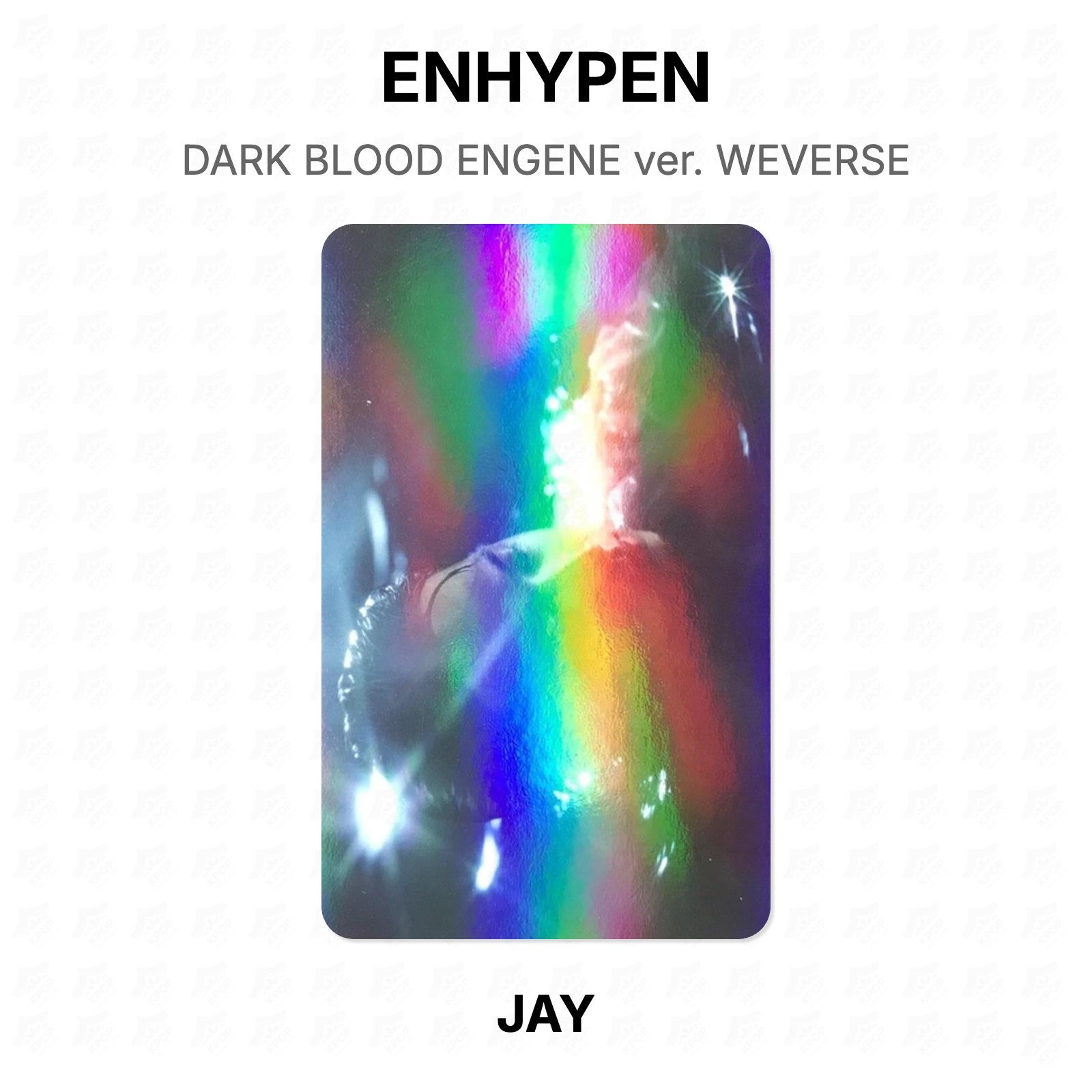 ENHYPEN DARK BLOOD версия ENGENE. Официальная фотокарточка WEVERSE JAY