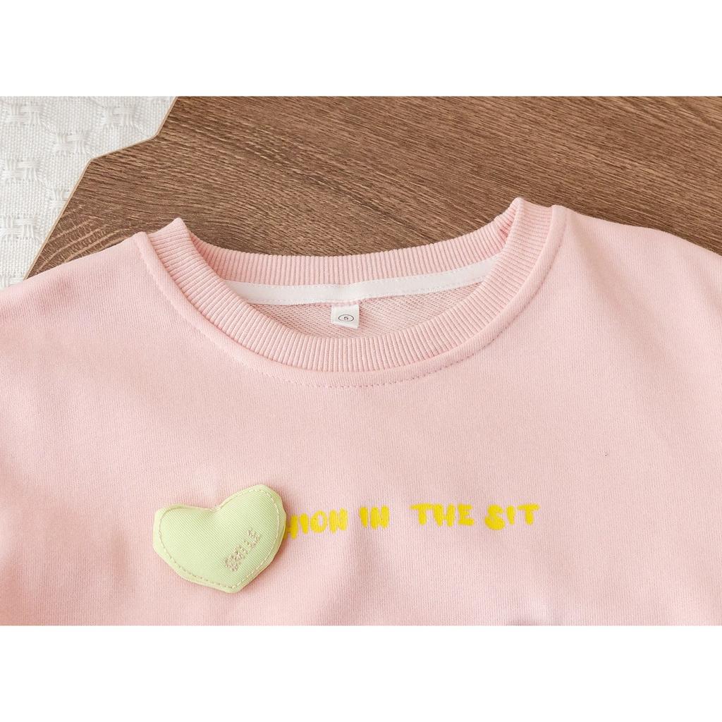 3 To 8Y Girls Sweater 2025 New Baby Pullover Top Love Spring and Autumn Fashion Children's Jacket