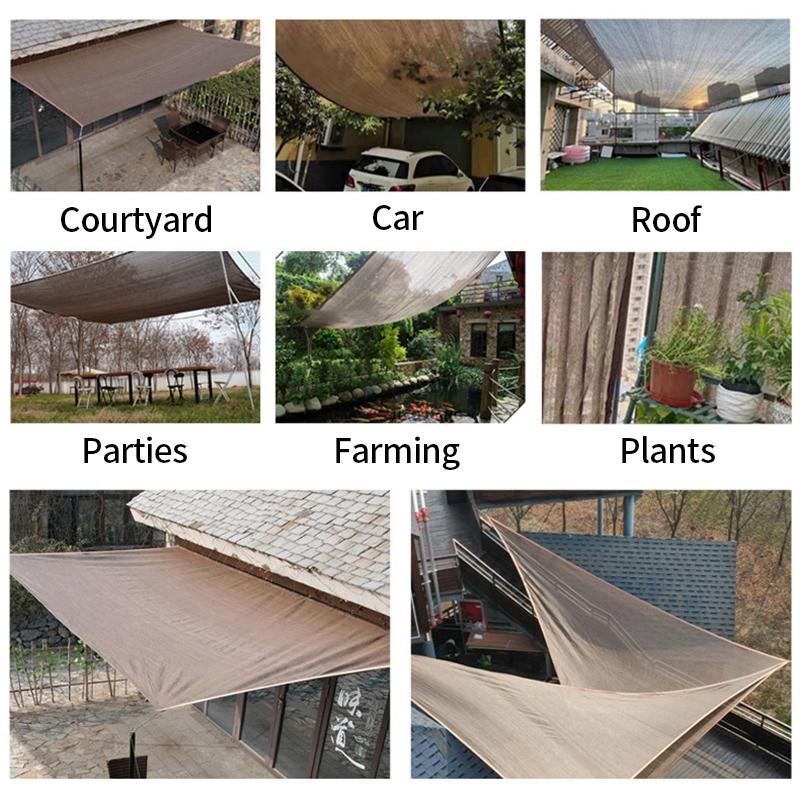 Outdoor Sunshade Net Structures and Shade Awning for Yard Balcony Outdoor Hanging Sun Shade Nets Agricultural Shading Net