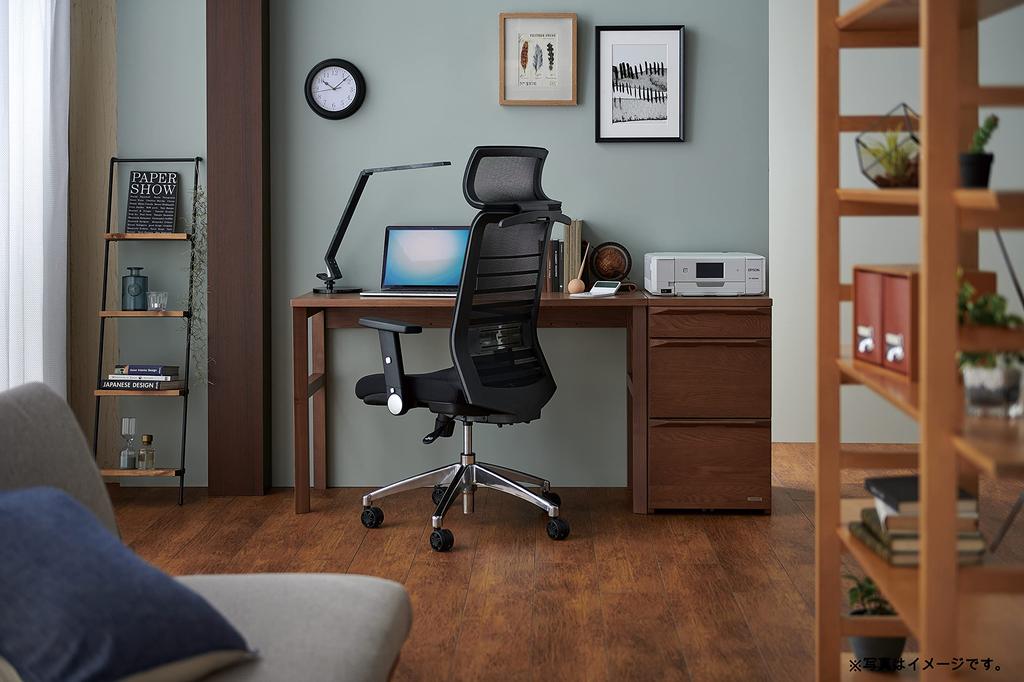 KOIZUMI Ergonomic Chair Black Office Study Gaming Chair Rotary Arm Hanger W680 X X Seat Elbow Height JG6-101BK Size D675~730 H1180~1270mm Height