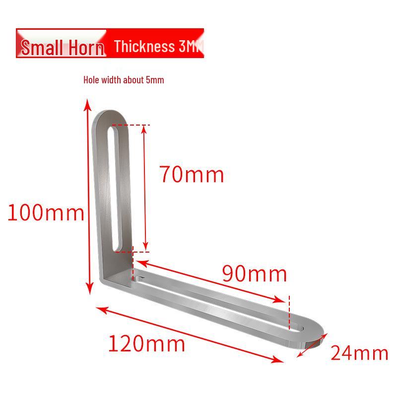 Stainless Steel 90° Movable L-Shaped Corner Bracket with Long Hole for Shelf Support