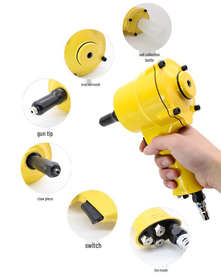 Industrial-Grade Two-Jaw Pneumatic Rivet Gun - Pop Rivet Pliers & Core-Pulling Machine Tool