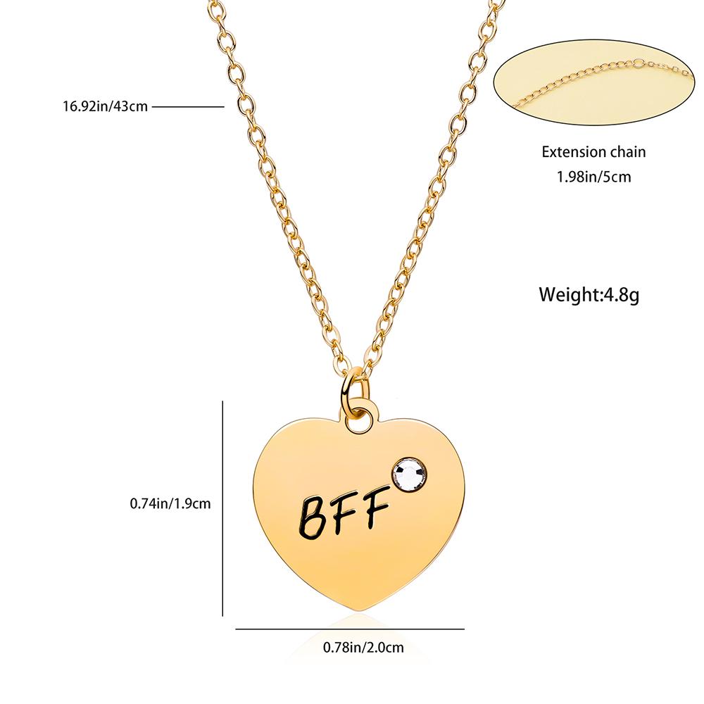 DCARZZ Jennifer s Body Heart Necklace Inspired BFF Best Friend Forever Pendant Neck Chain Jennifer&needy Jewelry Gift
