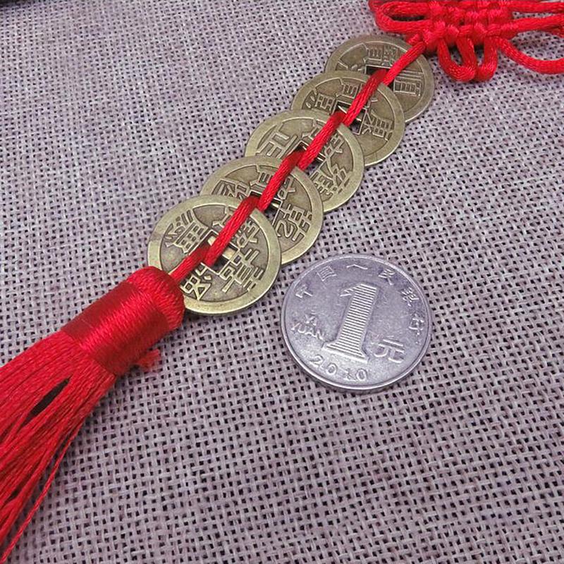 Thai Amulet Feng Shui Yin Yang Rope Knot Money Wealth Success Ancient Coins Buddhist Retro Vintage Protect Charm Talisman Powerful Health Luck Jewelry