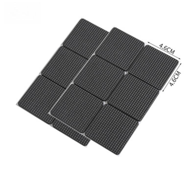 

Non-Slip Rubber Furniture Pads Thick Self Adhesive Furniture Leg Pads Anti-Slip Table Feet Floor Protector Pads Furniture Accessories Square 12pcs чорний